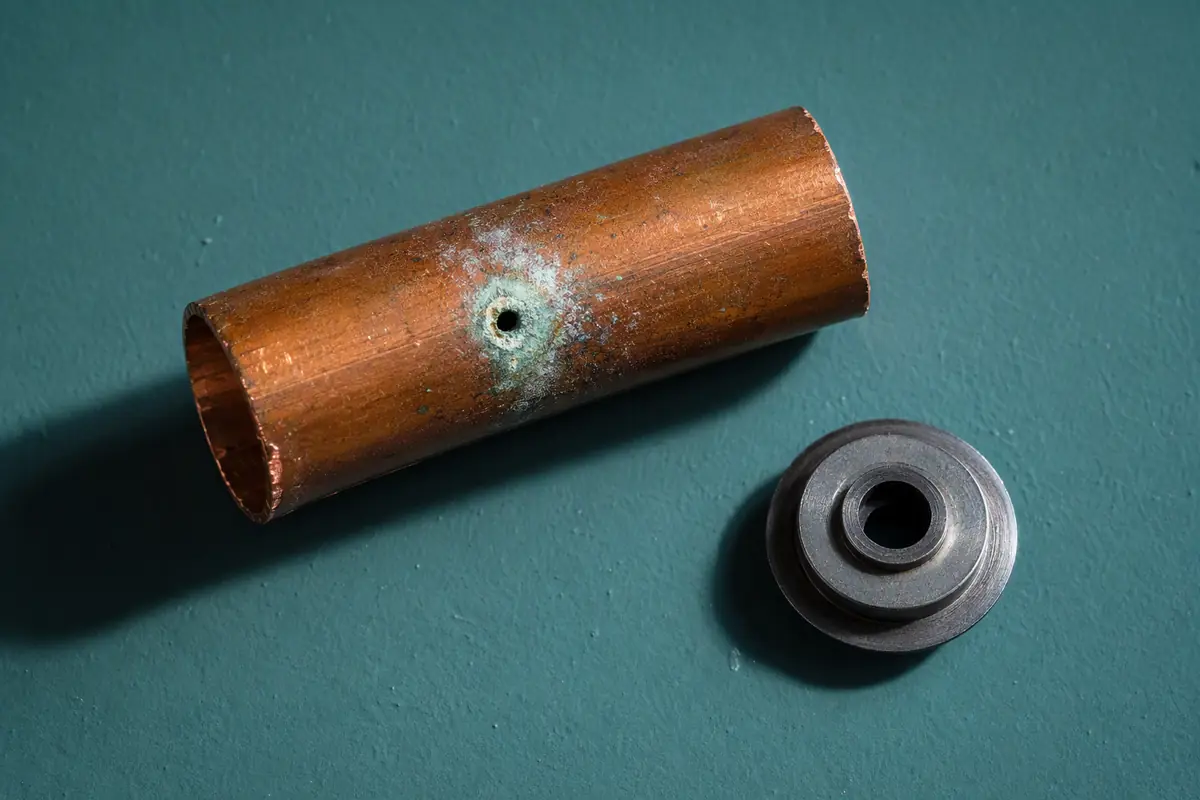 Leak Detection: the parts for the job on a verdigris board